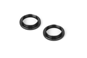 Xray ULP Aluminum Shock Adjustable Nut - V2 - Black (2)