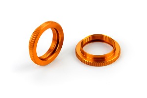 Xray ULP Aluminum Shock Adjustable Nut - V2 - Orange (2)