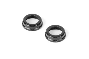 Xray ULP Aluminum Shock Cap-nut With Vent Hole - Black (2)