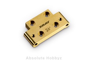 Xray Brass Front Lower Arm Mount 26° Kick-Up