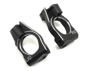 Yokomo Aluminum Front Steering Hub Carrier (Black) (2) (10°)